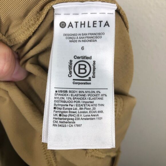 Athleta Trekkie North Jogger Pants Big Sur Brown Pockets Pull-On Stretch Size 6 - Picture 8 of 10